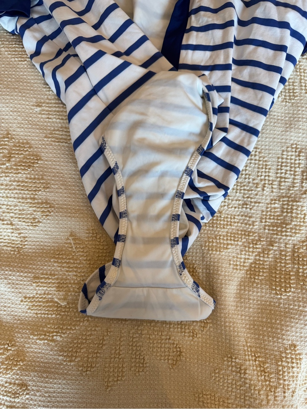 Solid and Striped Deep V One-Piece Swimsuit - Picture 4 of 5